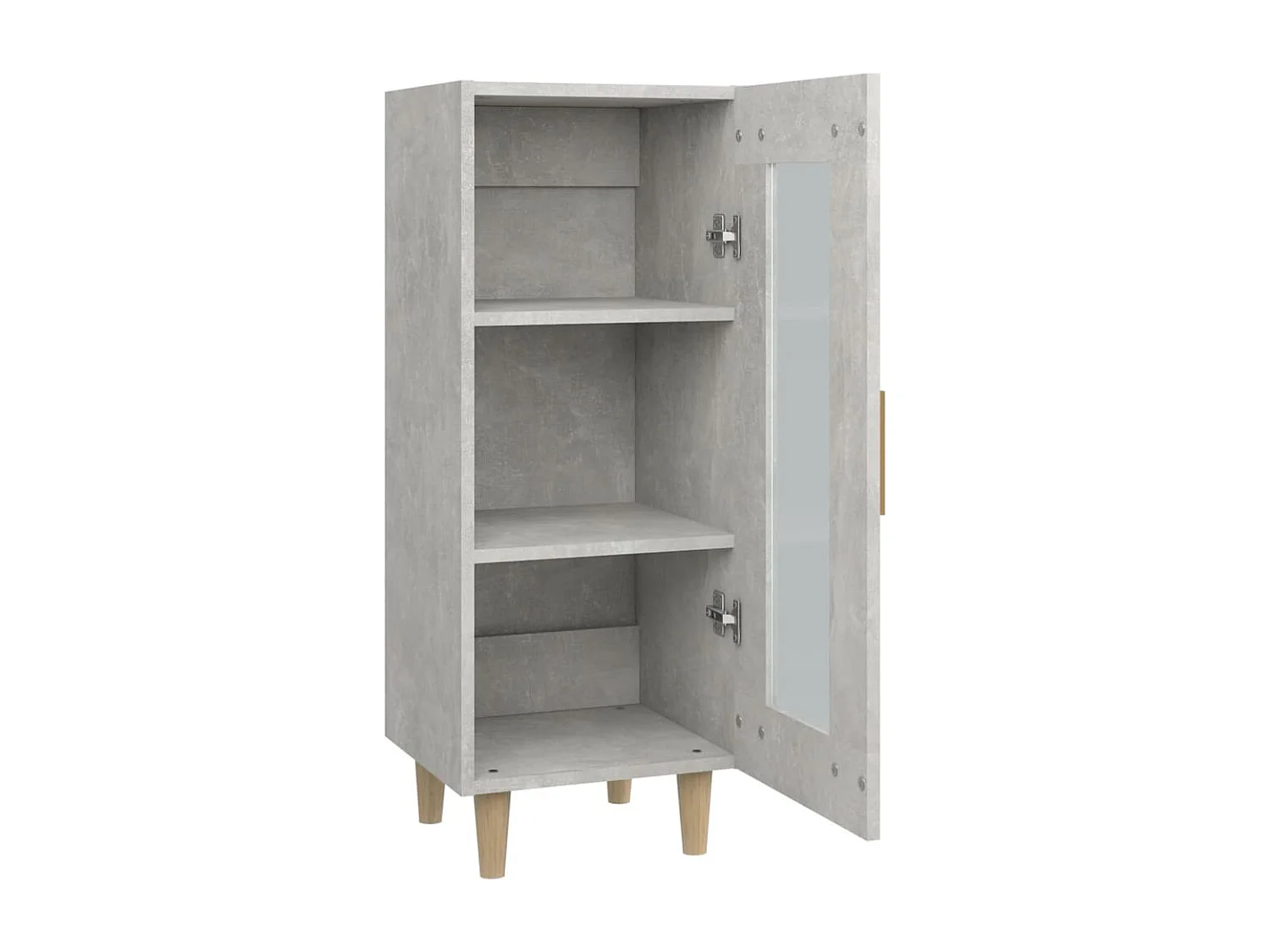 Buffet Gris béton 34,5x34x90 cm Bois d'ingénierie