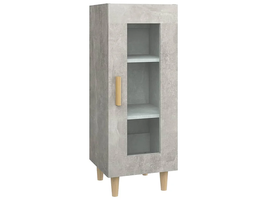 Buffet Gris béton 34,5x34x90 cm Bois d'ingénierie