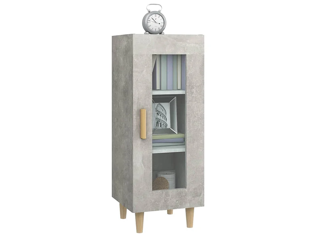 Buffet Gris béton 34,5x34x90 cm Bois d'ingénierie