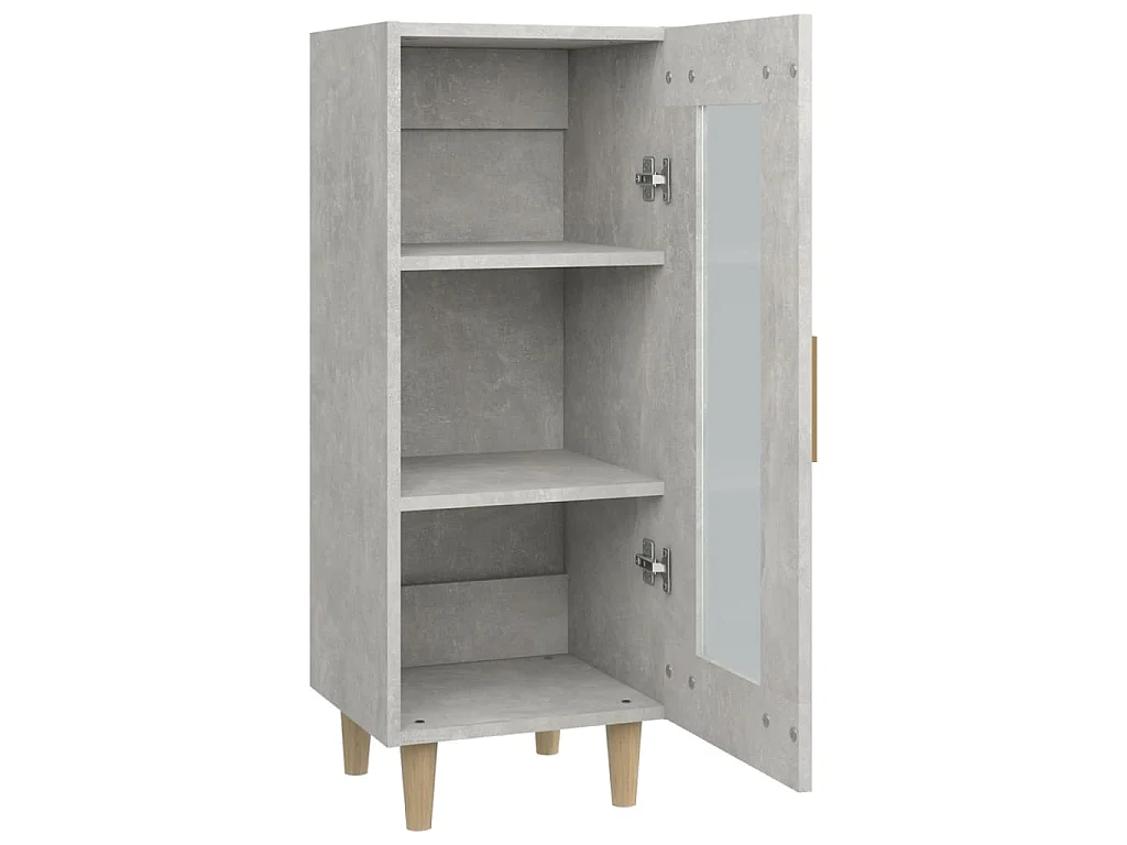 Buffet Gris béton 34,5x34x90 cm Bois d'ingénierie