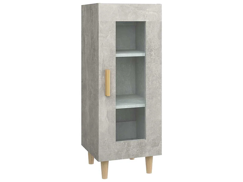 Dressoir 34,5x34x90 cm bewerkt hout betongrijs