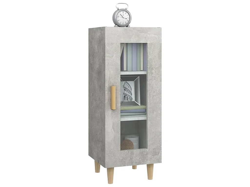 Dressoir 34,5x34x90 cm bewerkt hout betongrijs