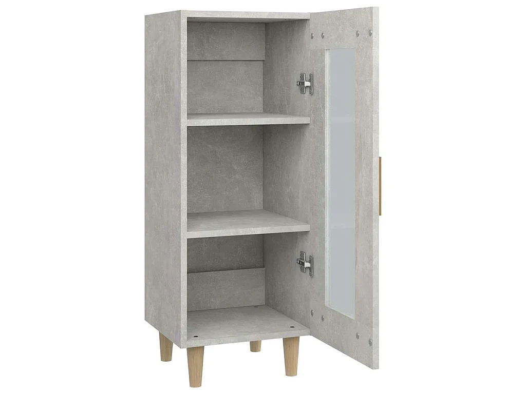 Dressoir 34,5x34x90 cm bewerkt hout betongrijs
