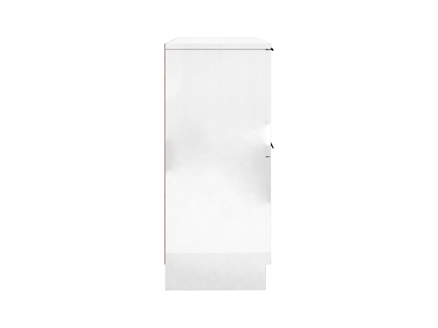 Dressoirs 2 st 30x30x70 cm bewerkt hout hoogglans wit