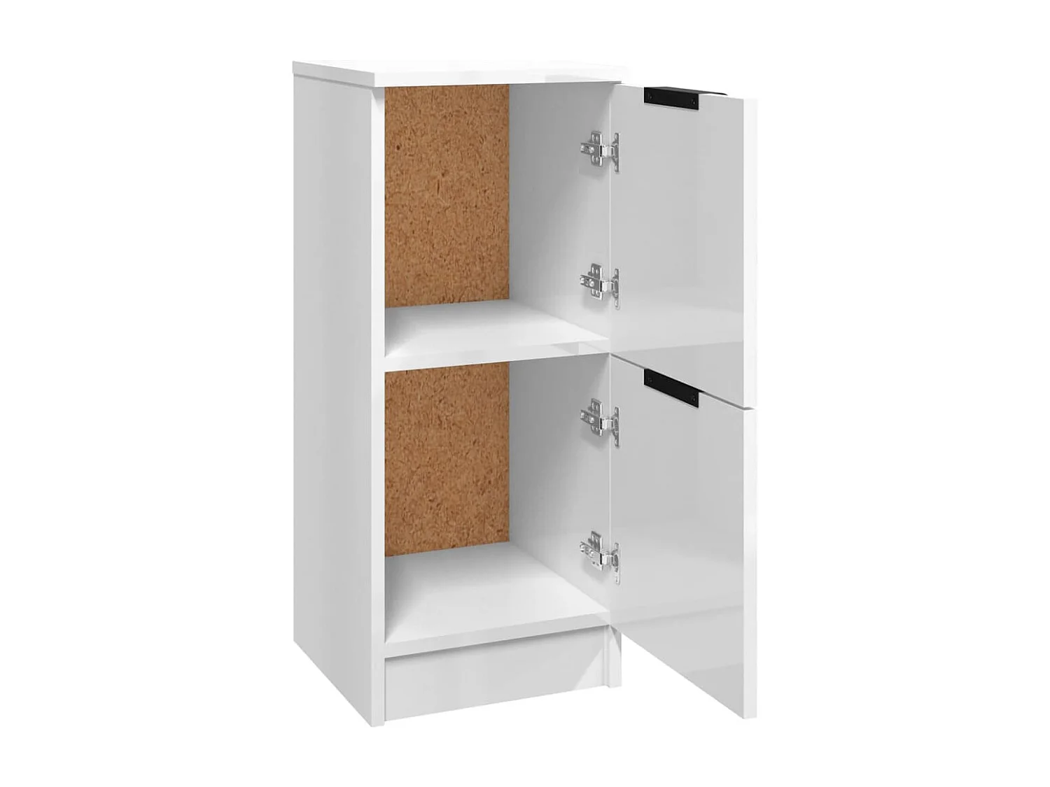 Sideboards 2 Stk. Hochglanz-Weiß 30x30x70 cm Holzwerkstoff