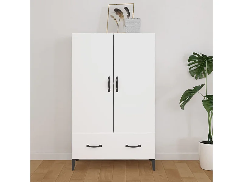 Highboard Weiß 70x31x115 cm Holzwerkstoff