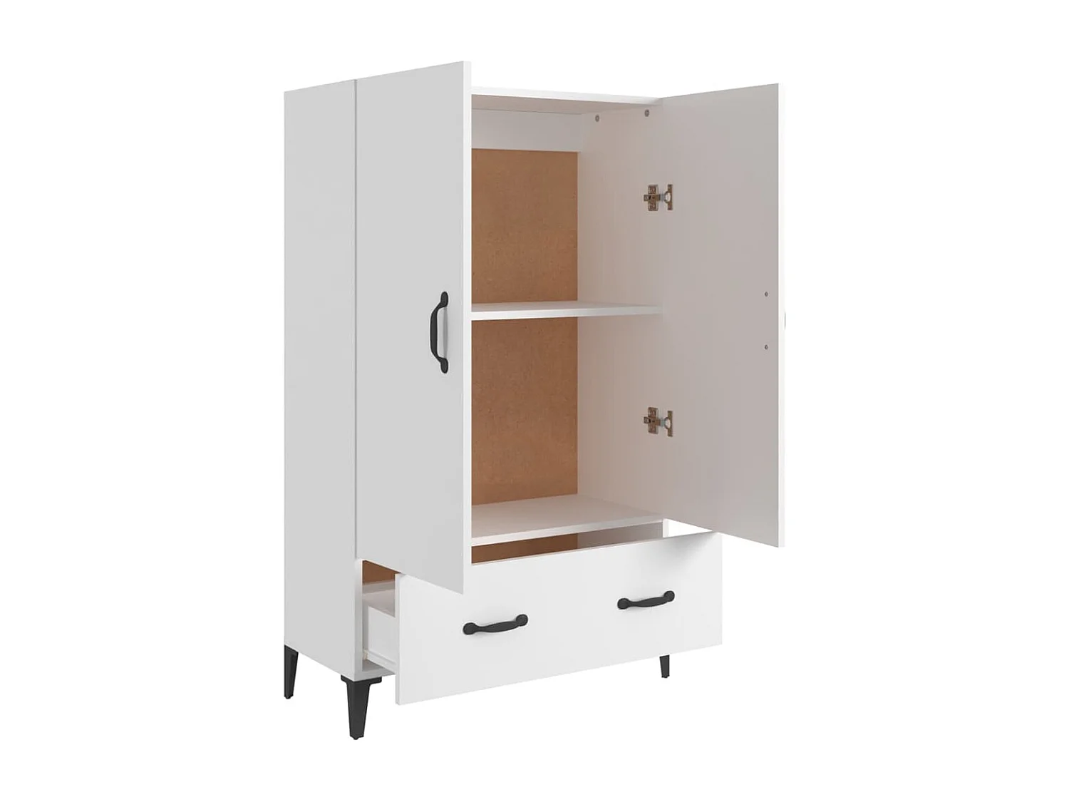 Buffet haut Blanc 70x31x115 cm Bois d'ingénierie