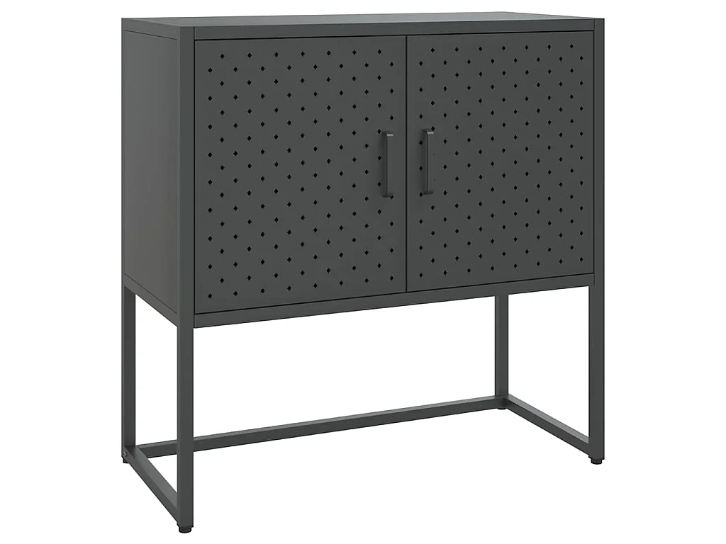 Buffet Anthracite 75x35x75 cm Acier