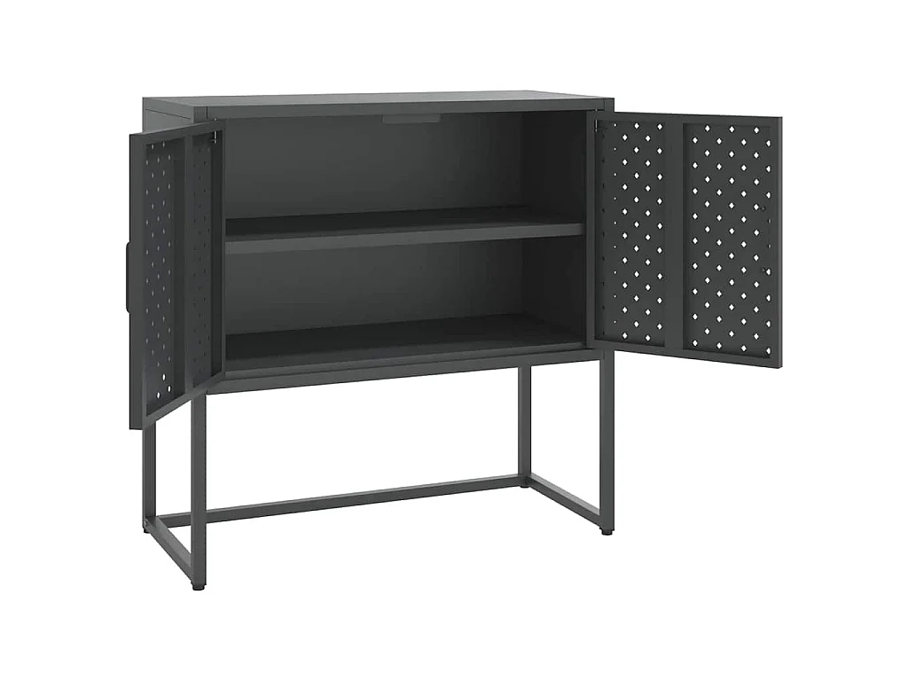 Buffet Anthracite 75x35x75 cm Acier