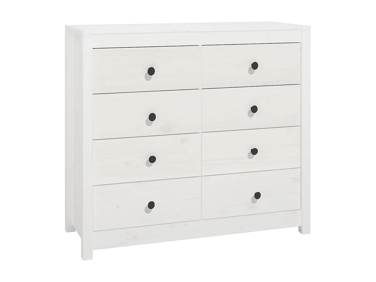 Armoire latérale Blanc 100x40x90 cm Bois de pin massif