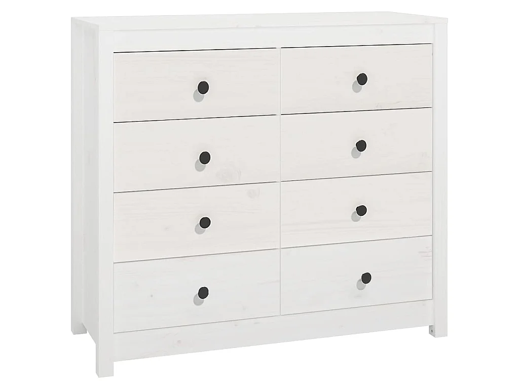 Armario auxiliar madera maciza de pino blanco 100x40x90 cm