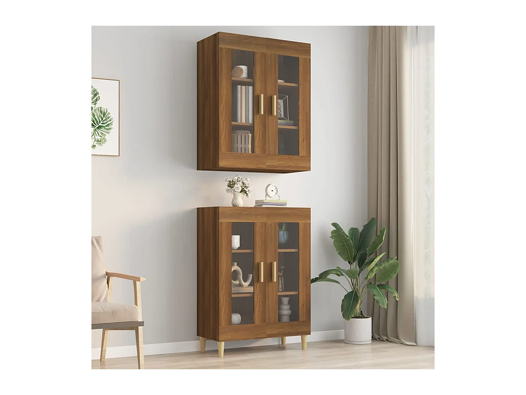 Armoire murale suspendue Chêne marron 69,5x34x90 cm