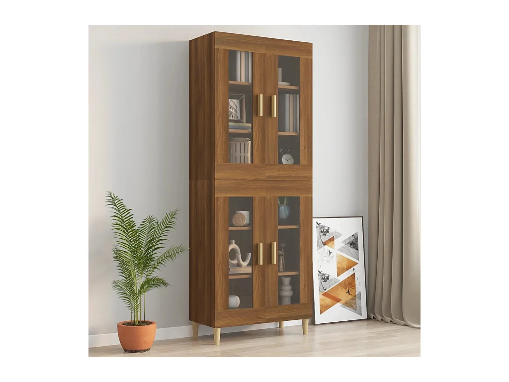 Armoire murale suspendue Chêne marron 69,5x34x90 cm