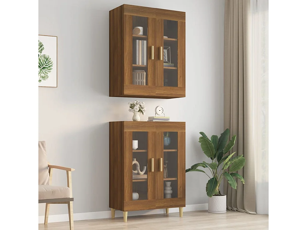 Armoire murale suspendue Chêne marron 69,5x34x90 cm