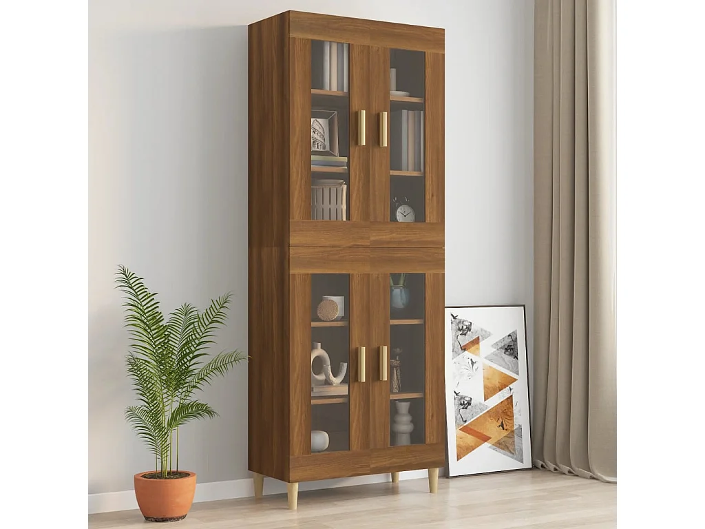 Armoire murale suspendue Chêne marron 69,5x34x90 cm