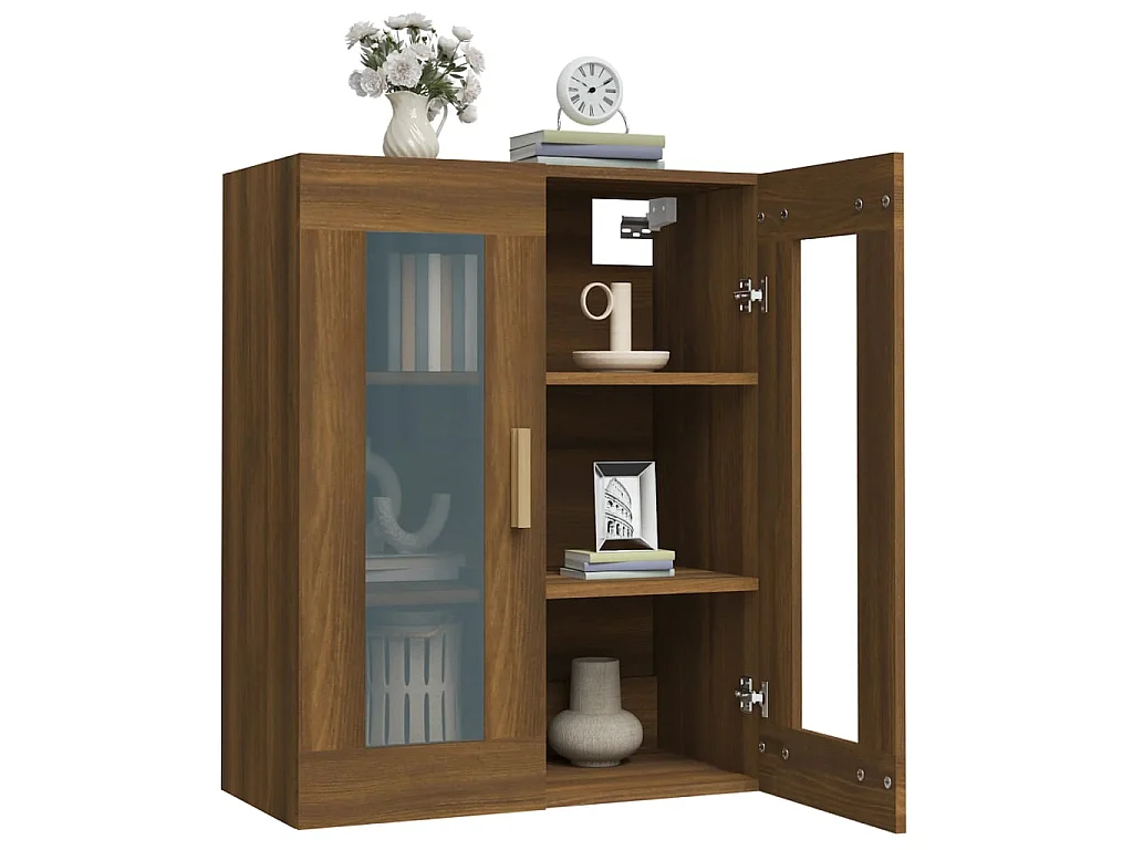 Bovenkast 69,5x34x90 cm bruin eikenkleur