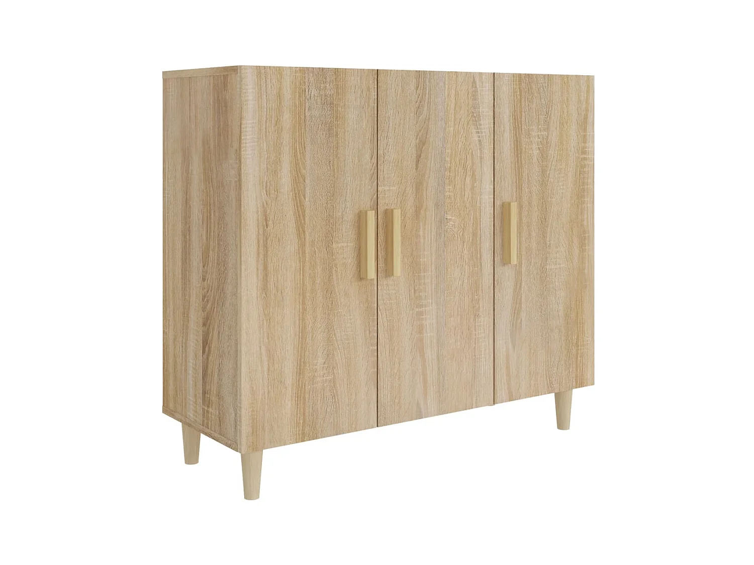 Dressoir 90x34x80 cm bewerkt hout sonoma eikenkleurig