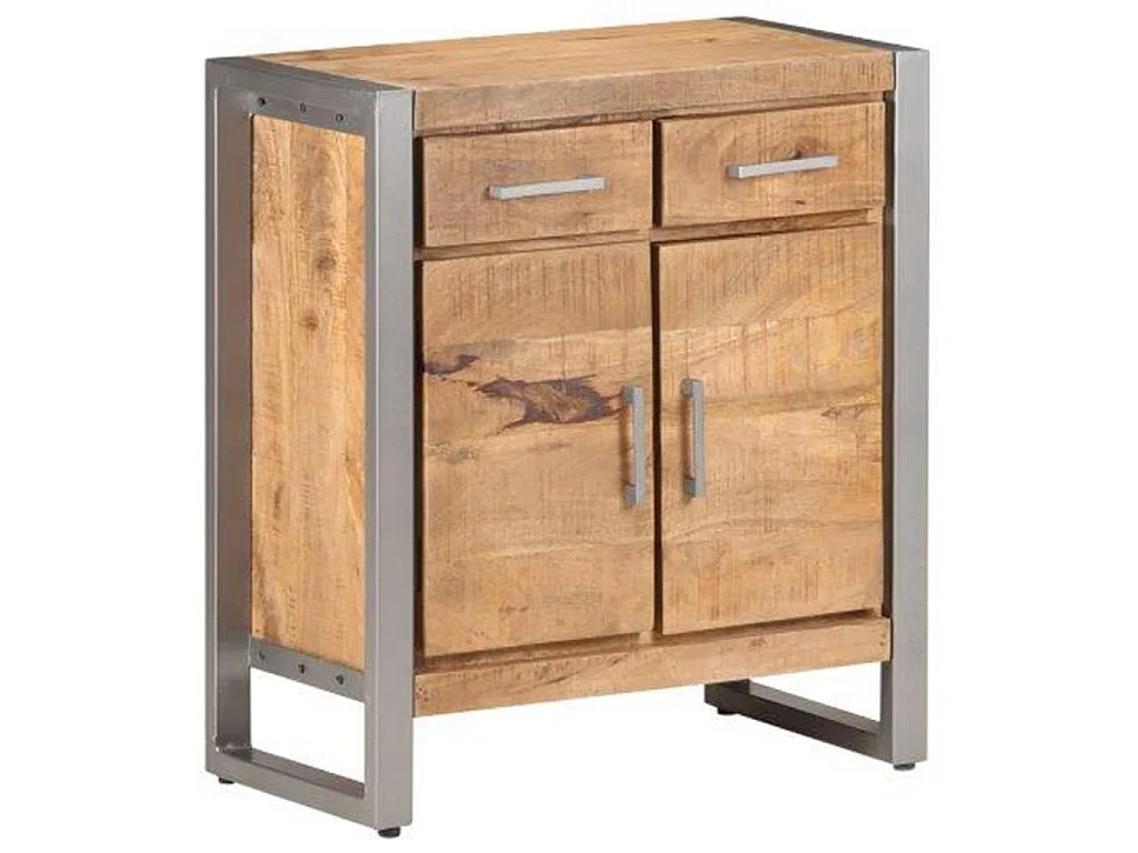 Credenza 60x35x72 cm in Legno di Mango Grezzo