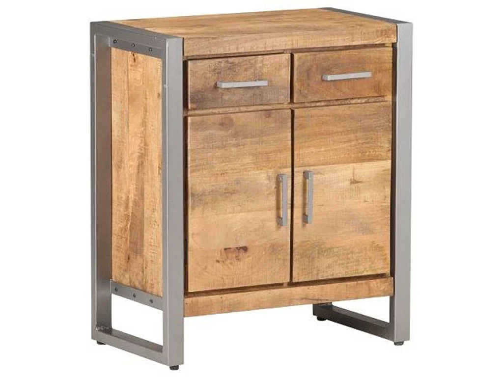 Credenza 60x35x72 cm in Legno di Mango Grezzo