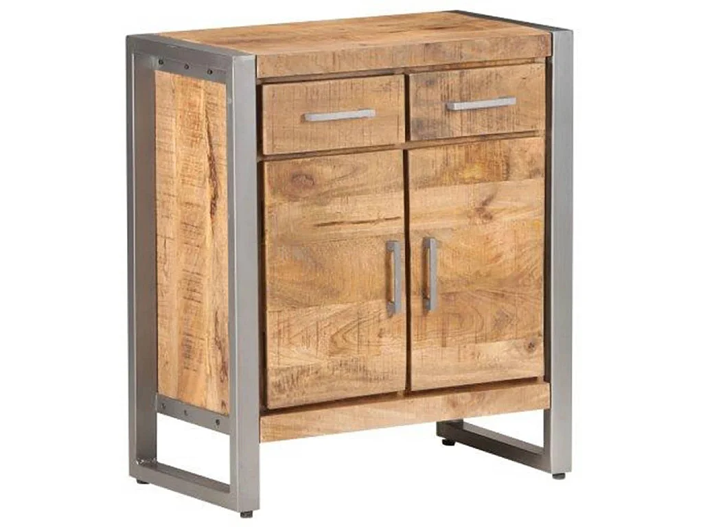 Credenza 60x35x72 cm in Legno di Mango Grezzo