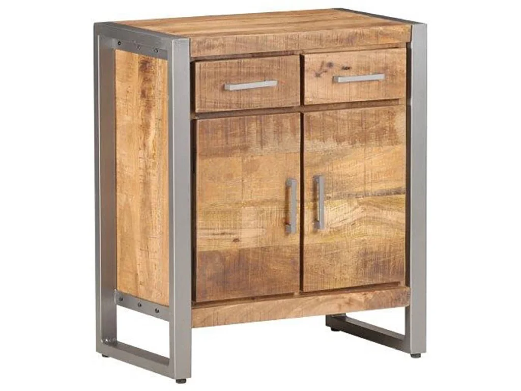 Credenza 60x35x72 cm in Legno di Mango Grezzo