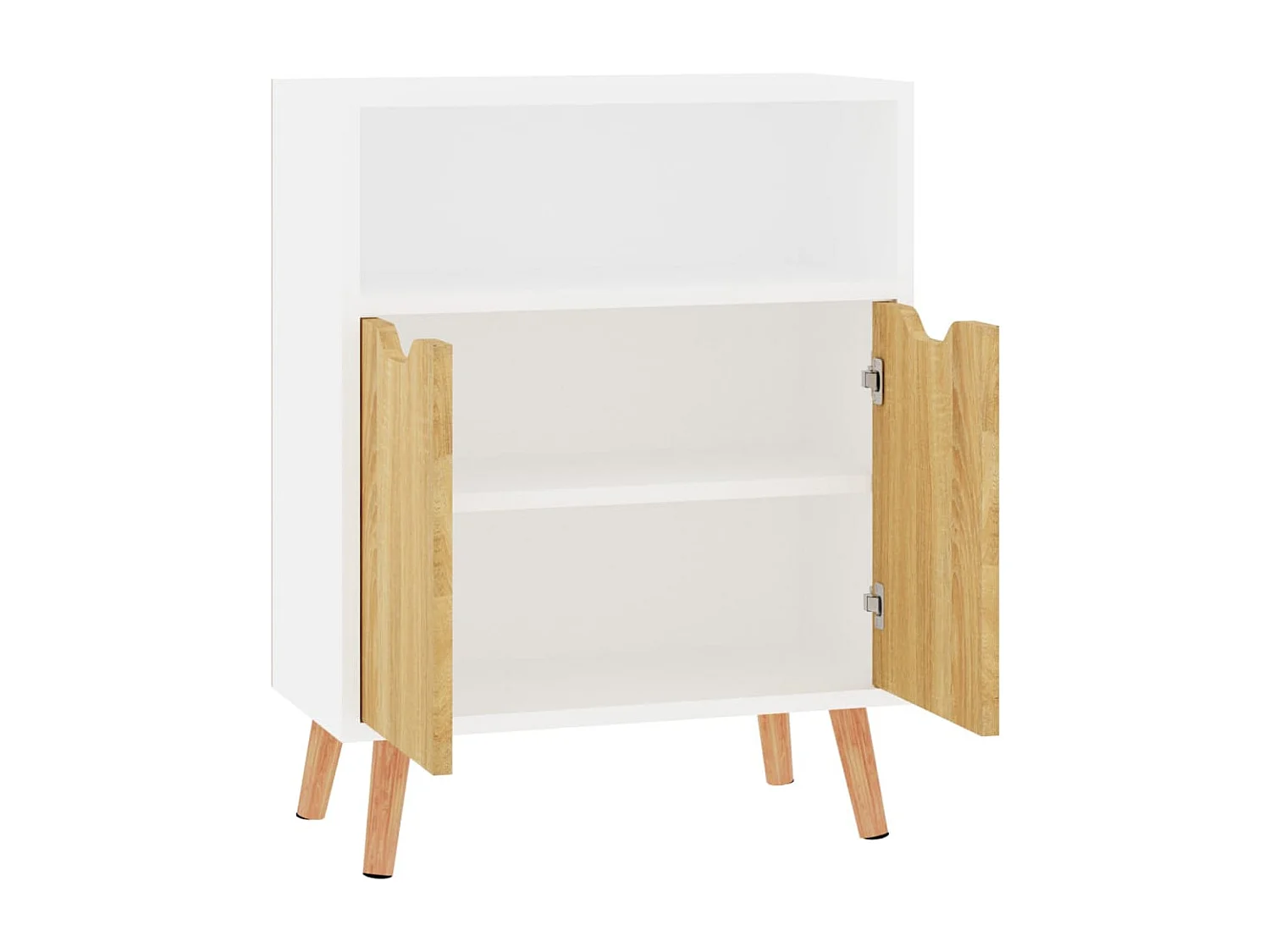 Buffet blanc et chêne sonoma 60x30x72 cm bois d'ingénierie