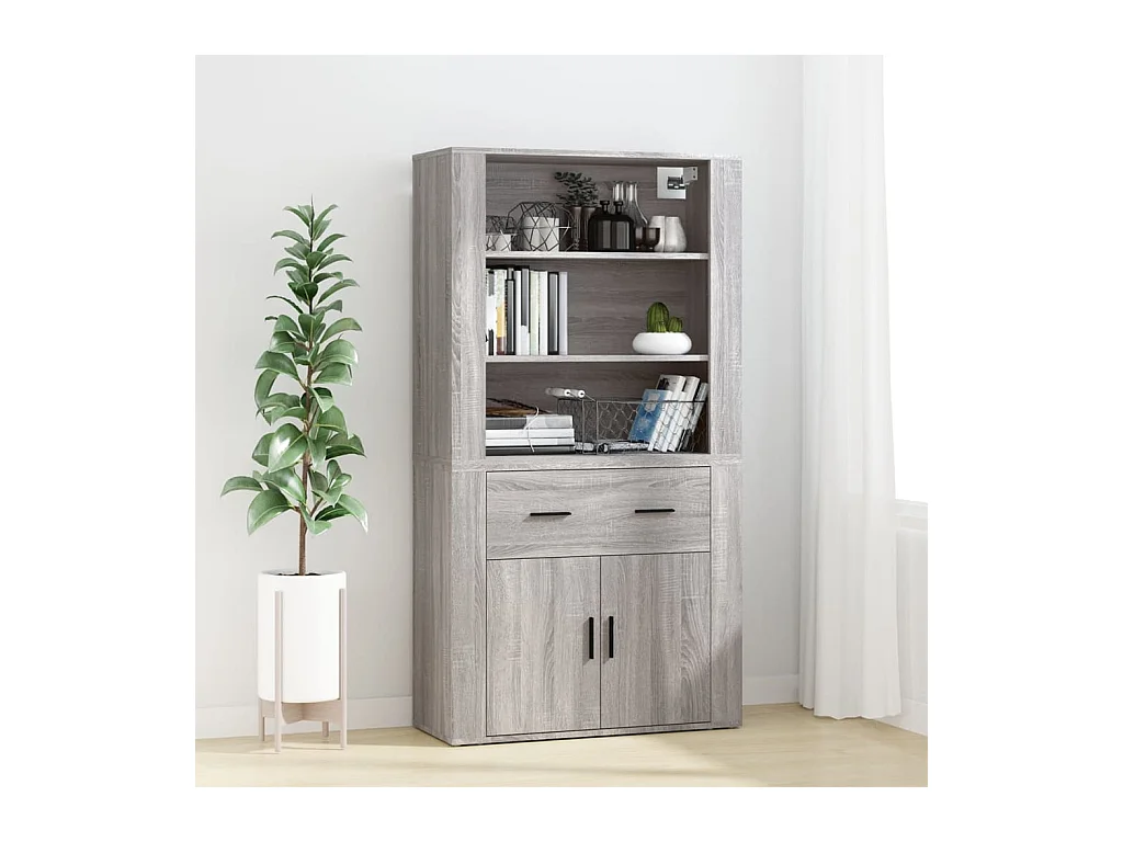 Armoire murale Sonoma gris 80x33x80 cm Bois d'ingénierie