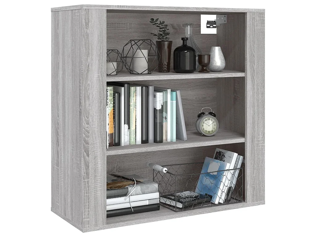 Armoire murale Sonoma gris 80x33x80 cm Bois d'ingénierie