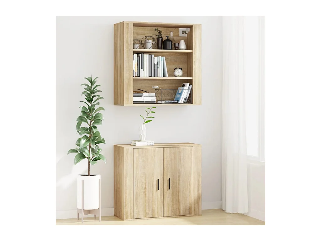 Armoire murale Chêne sonoma 80x33x80 cm Bois d'ingénierie