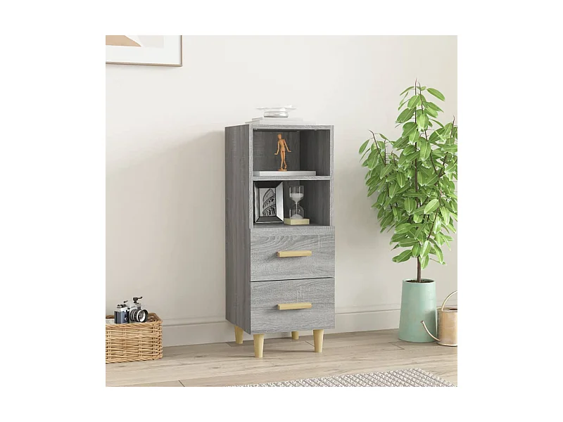 Buffet Sonoma gris 34,5x34x90 cm Bois d'ingénierie