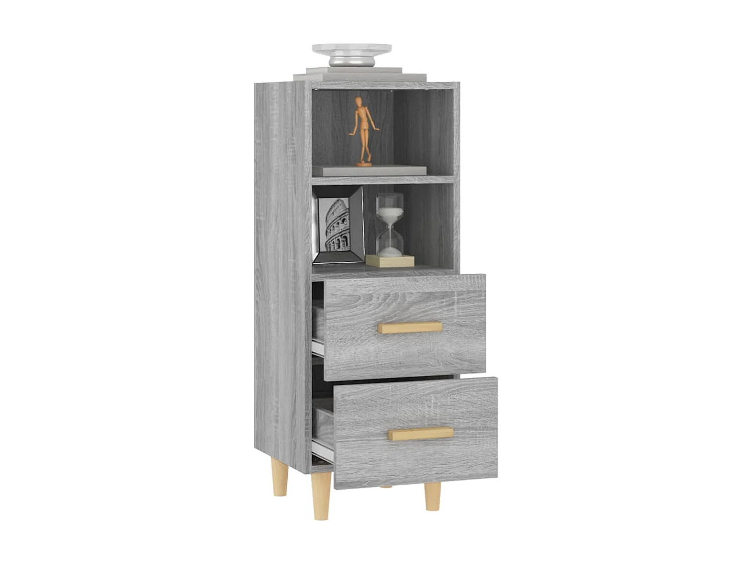 Buffet Sonoma gris 34,5x34x90 cm Bois d'ingénierie