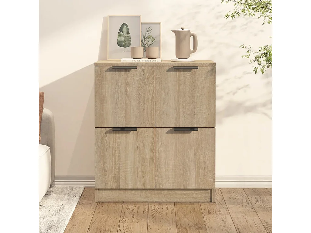 Dressoir 60x30x70 cm bewerkt hout sonoma eikenkleurig