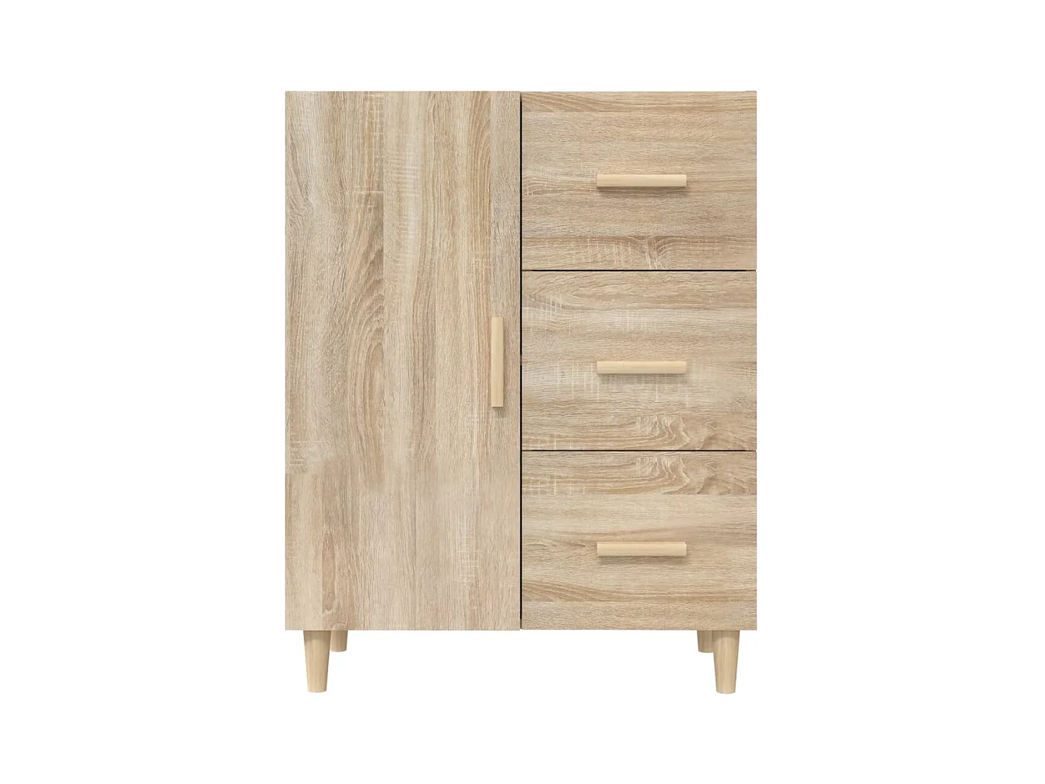 Dressoir 69,5x34x90 cm bewerkt hout sonoma eikenkleurig