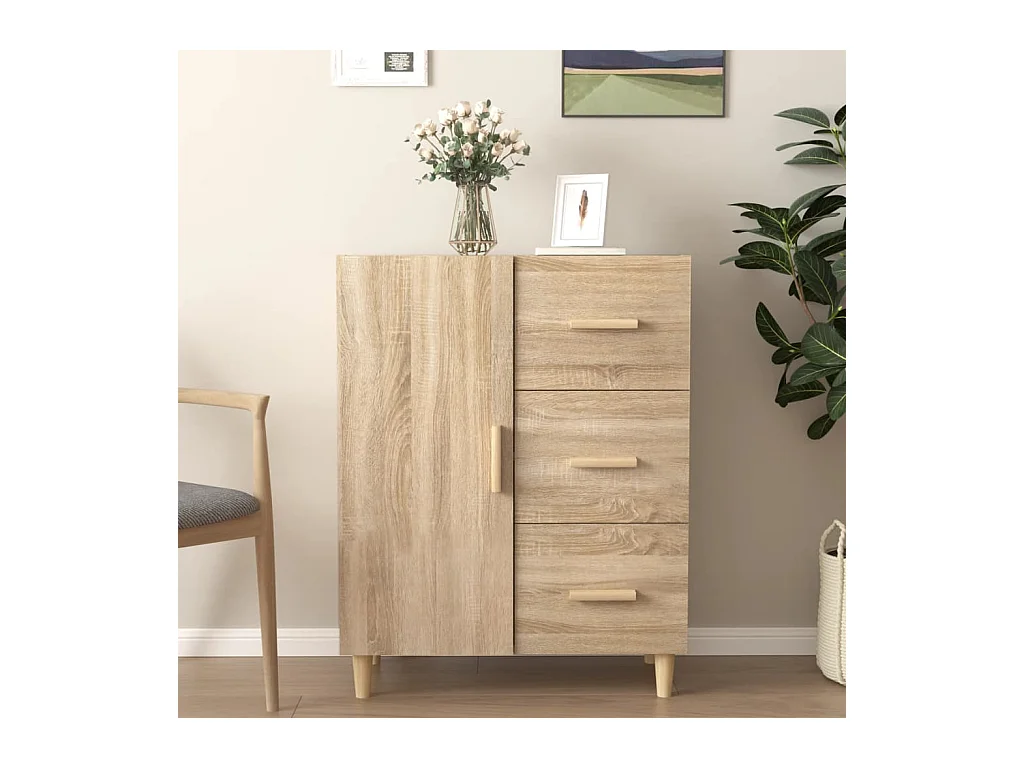 Sideboard Sonoma-Eiche 69,5x34x90 cm Holzwerkstoff