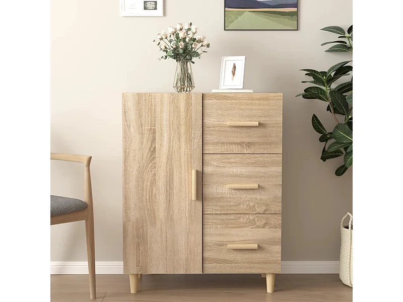 Sideboard Sonoma-Eiche 69,5x34x90 cm Holzwerkstoff
