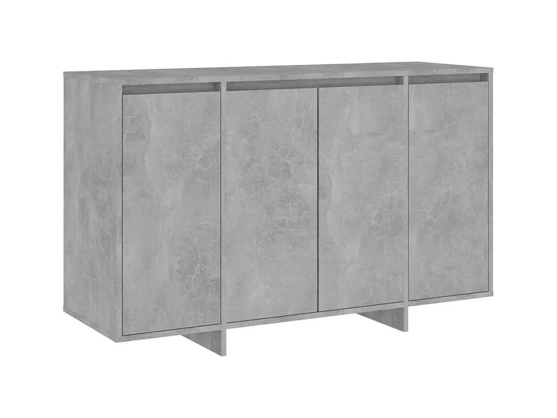 Buffet gris béton 120x41x75 cm bois d'ingénierie