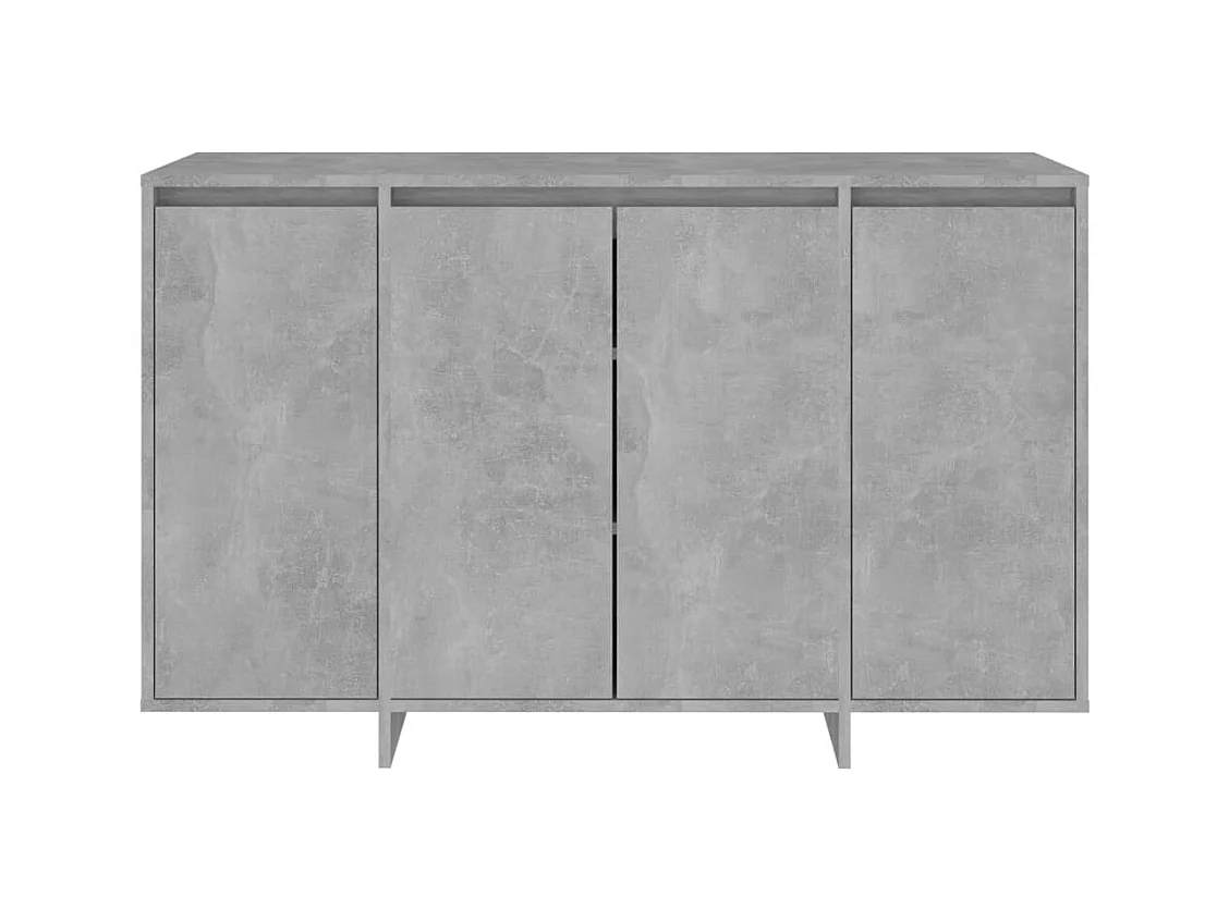 Buffet gris béton 120x41x75 cm bois d'ingénierie