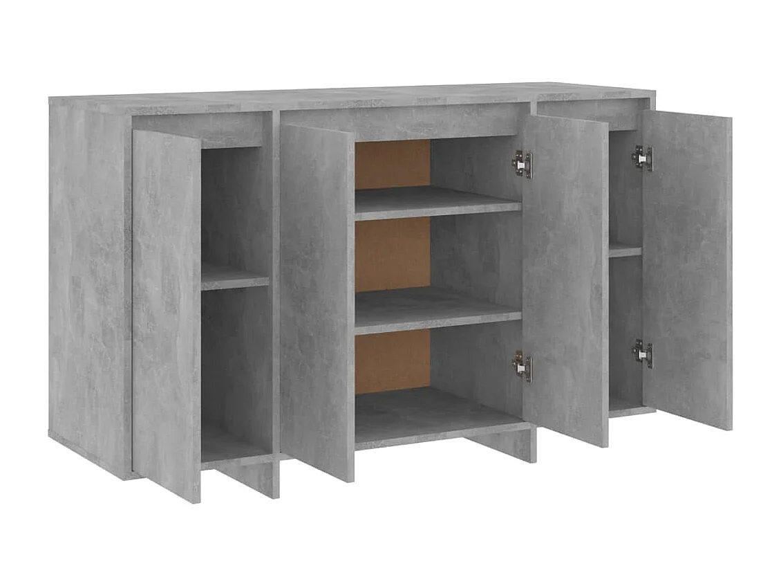 Credenza Grigio Cemento 120x41x75 cm in Truciolato