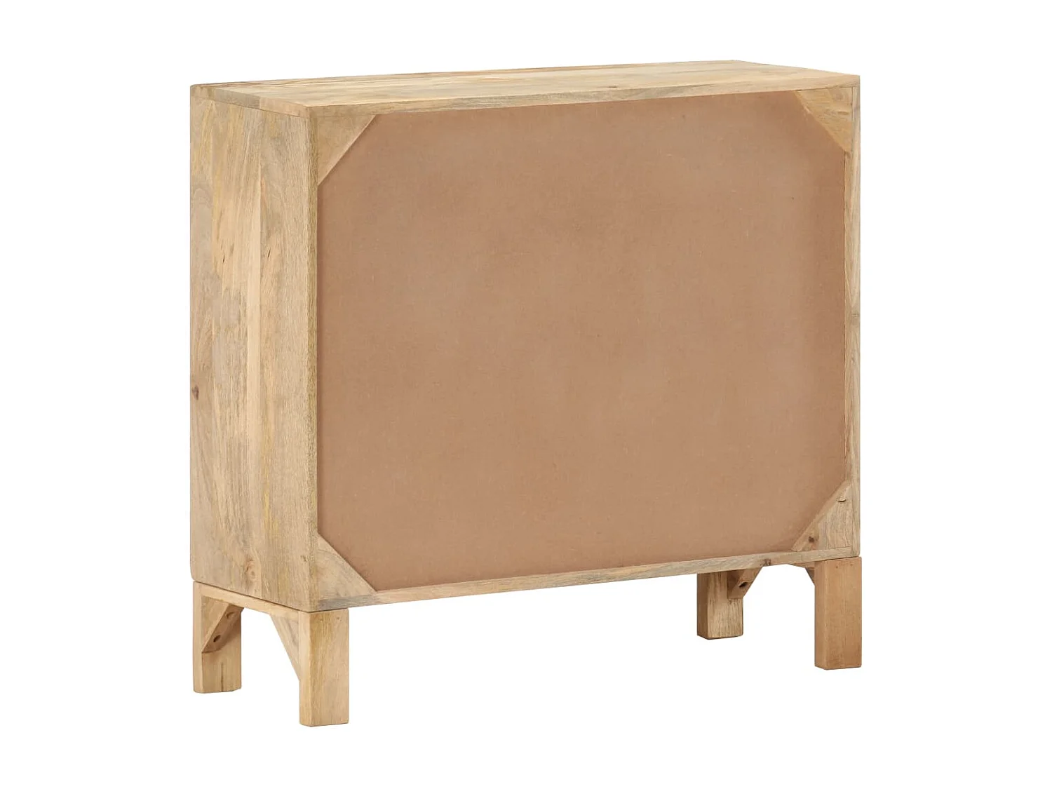 Sideboard 80x30x73 cm Mango Massivholz und Rohrgeflecht