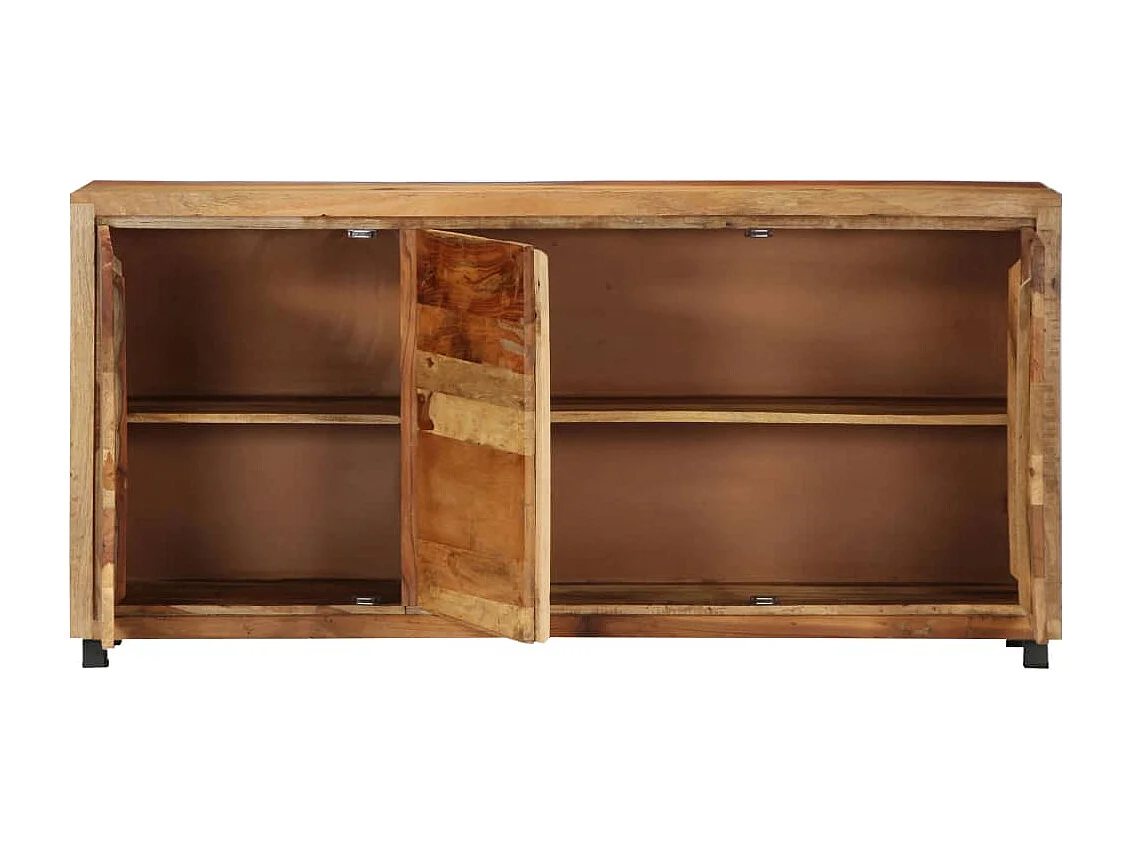 Armário de apoio 160x38x79 cm madeira recuperada maciça