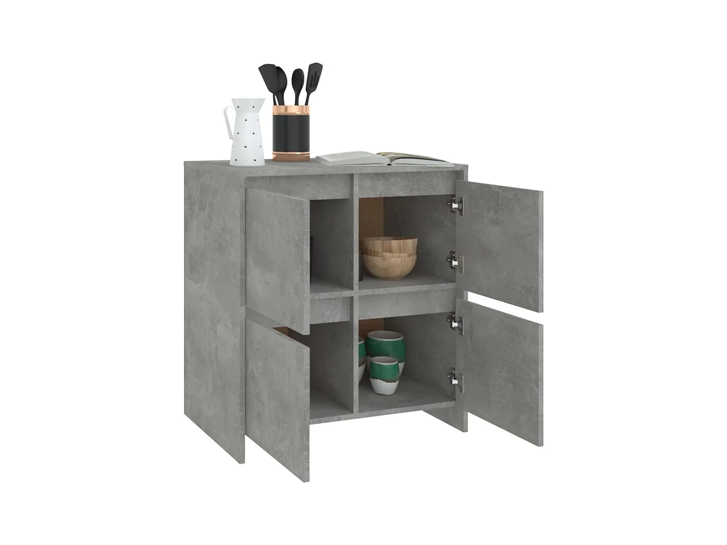 Buffet Gris béton 70x41x75 cm Bois d'ingénierie