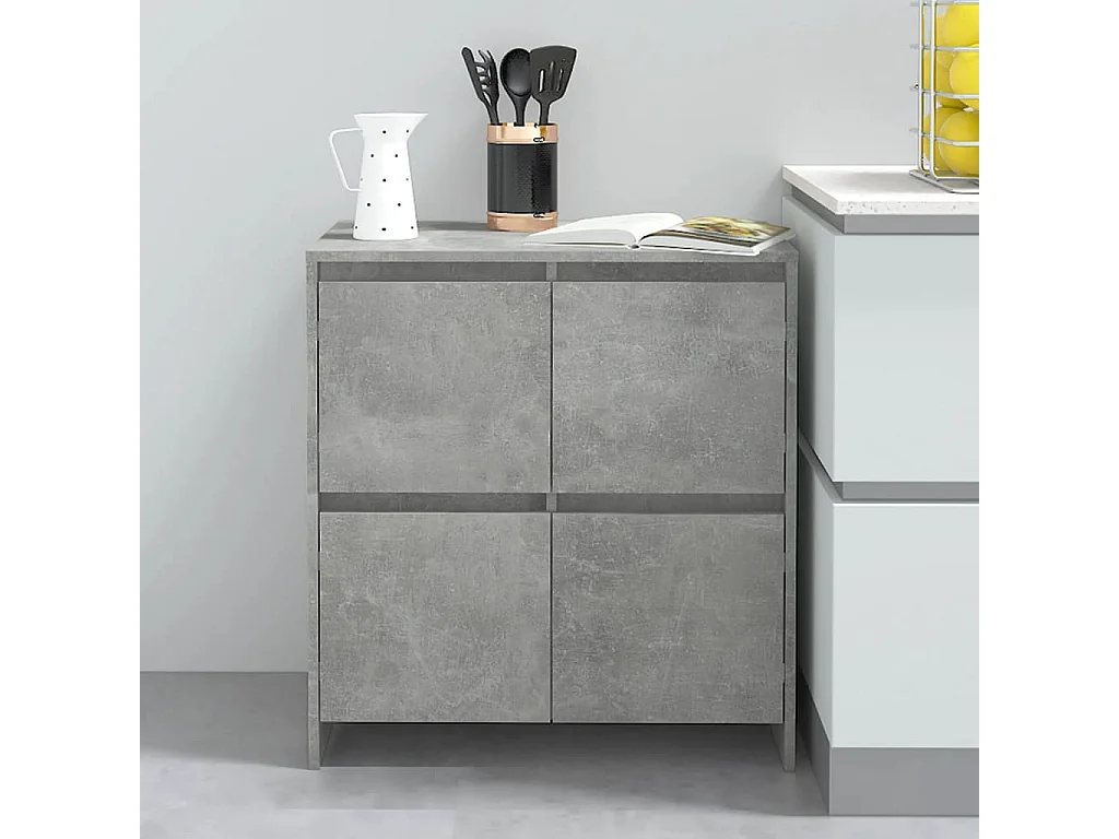 Buffet Gris béton 70x41x75 cm Bois d'ingénierie