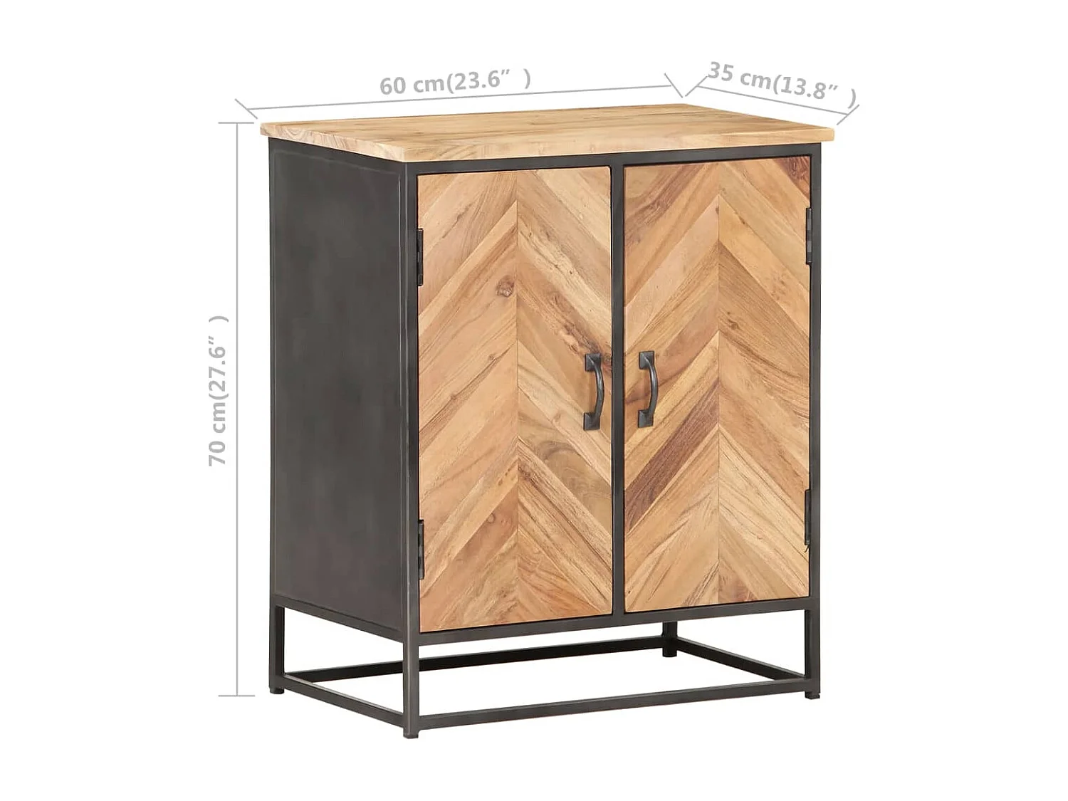 Dressoir 60x35x70 cm massief acaciahout