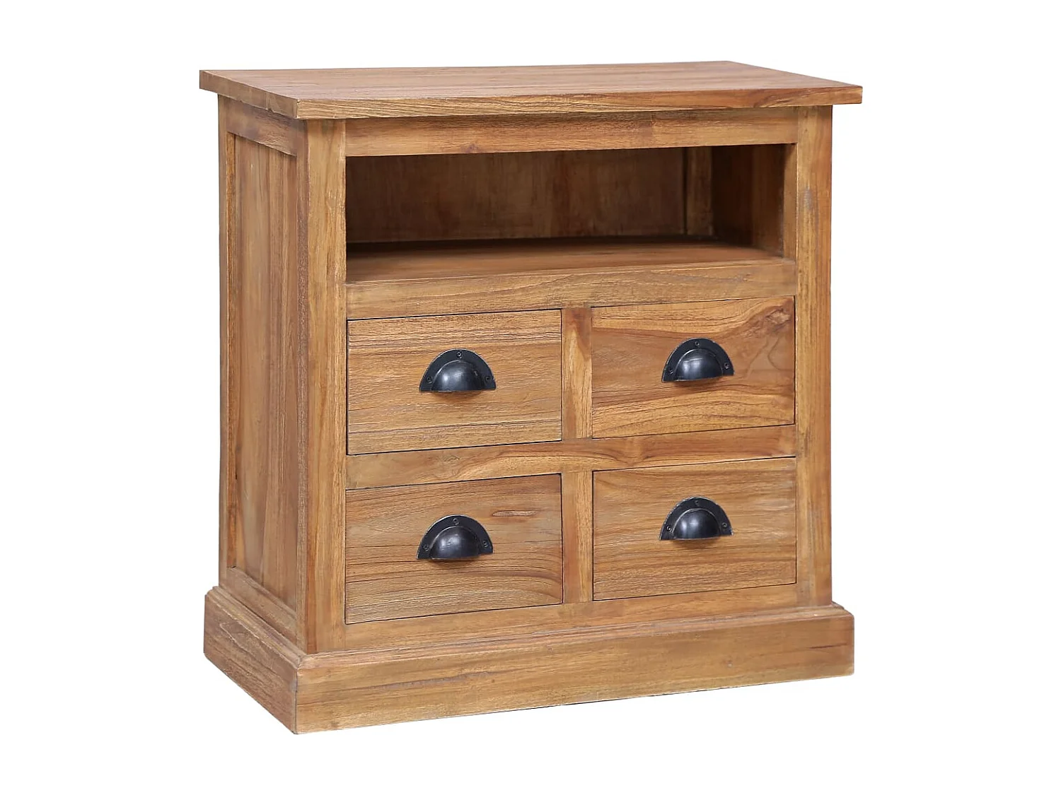 Beistellschrank 60 x 30 x 60 cm Massivholz Teak