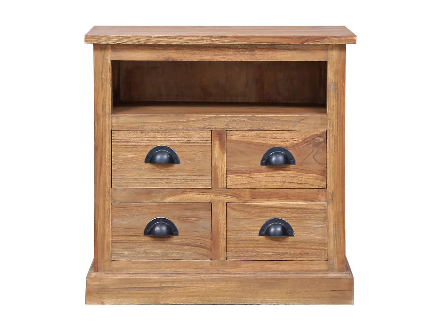Beistellschrank 60 x 30 x 60 cm Massivholz Teak