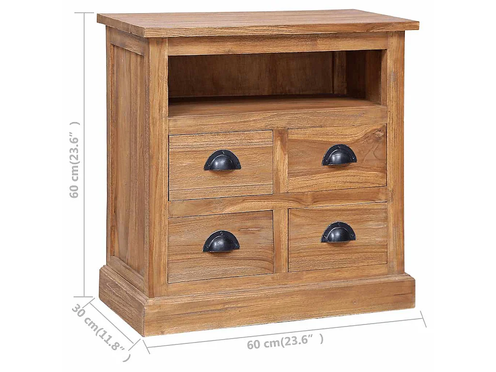 Armoire latérale 60x30x60 cm Teck solide