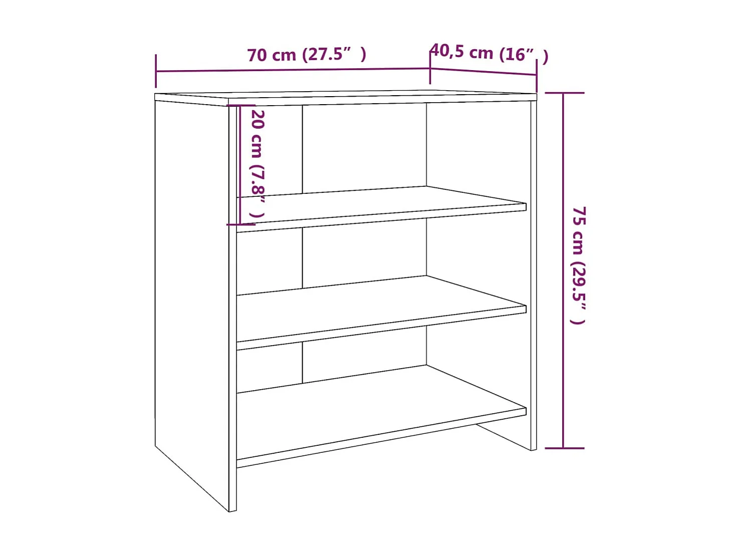 3-tlg. Sideboard Betongrau Holzwerkstoff