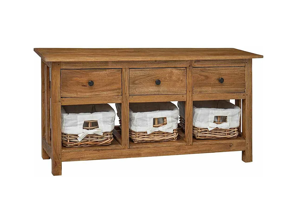 Buffet bois d'acajou massif 100x30x50 cm
