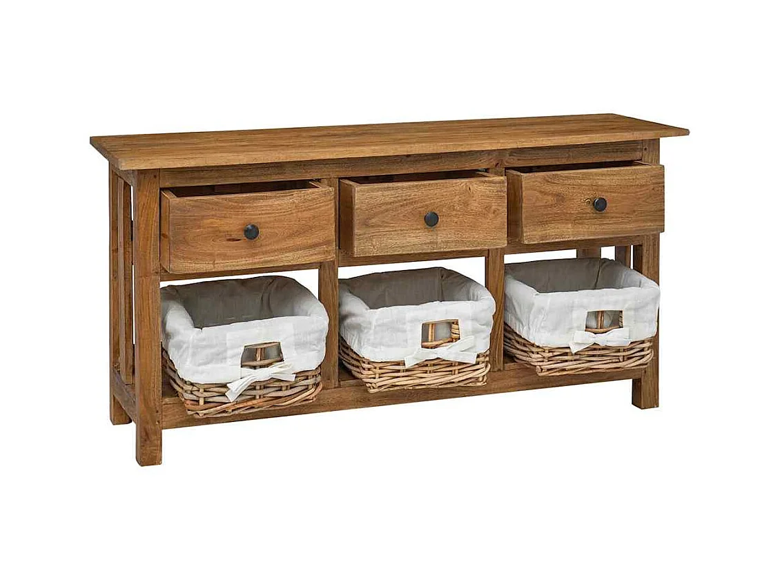 Buffet bois d'acajou massif 100x30x50 cm