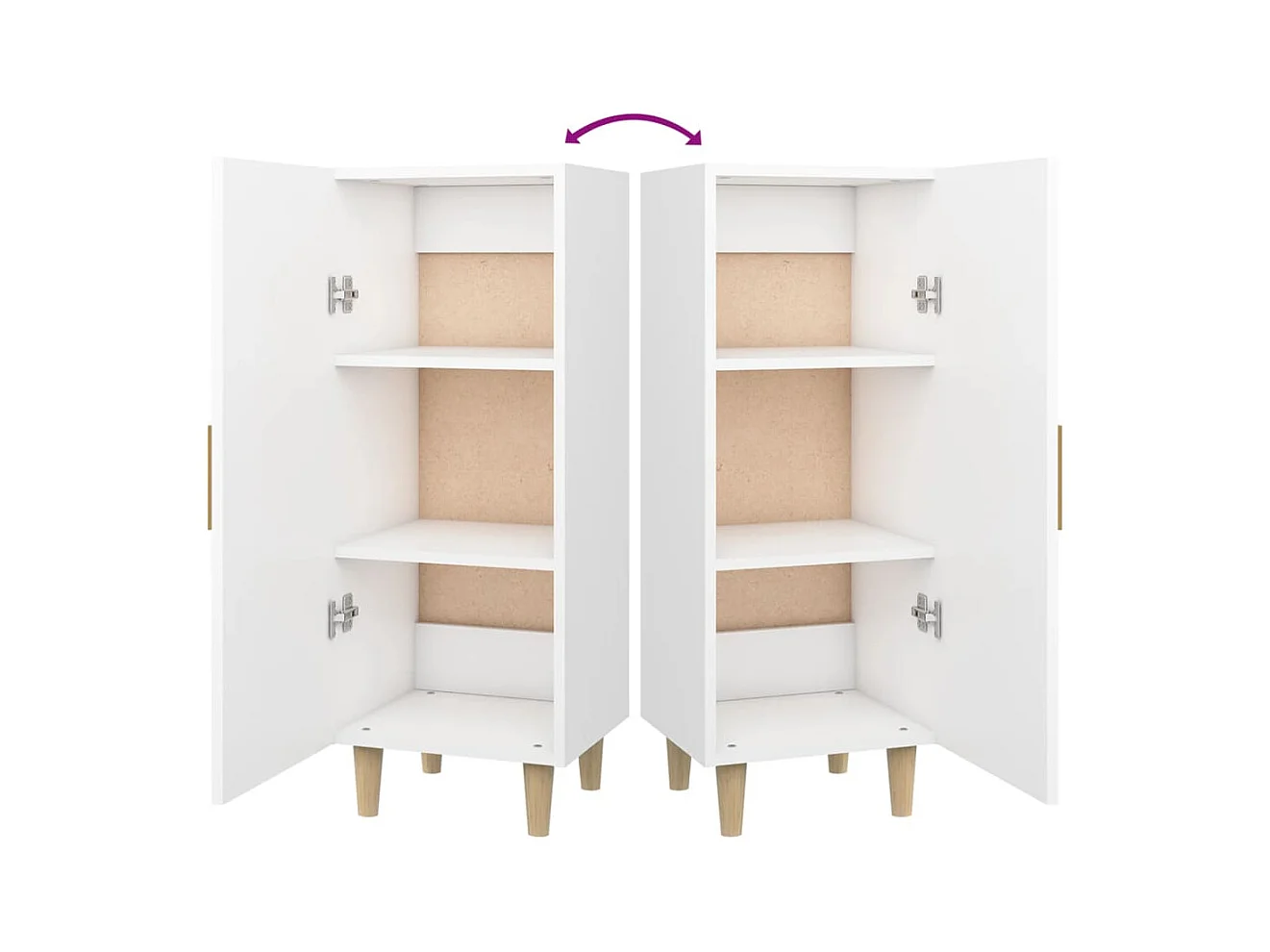 Buffet Blanc 34,5x34x90 cm Bois d'ingénierie